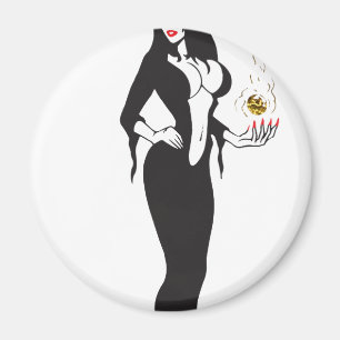 halloween vamp witch magnet