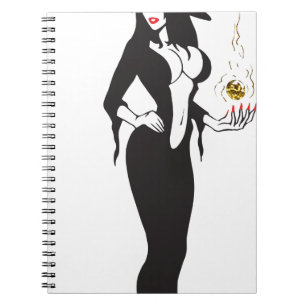 halloween vamp witch notebook