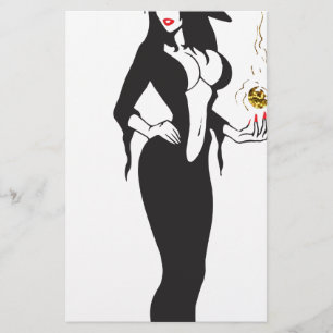 halloween vamp witch stationery
