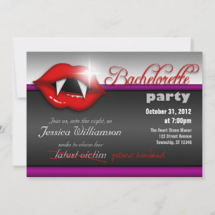 Halloween Vampire Bachelorette Party Invitations