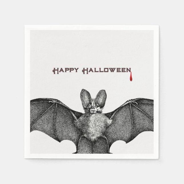 Halloween Vampire Bat  Napkin (Front)