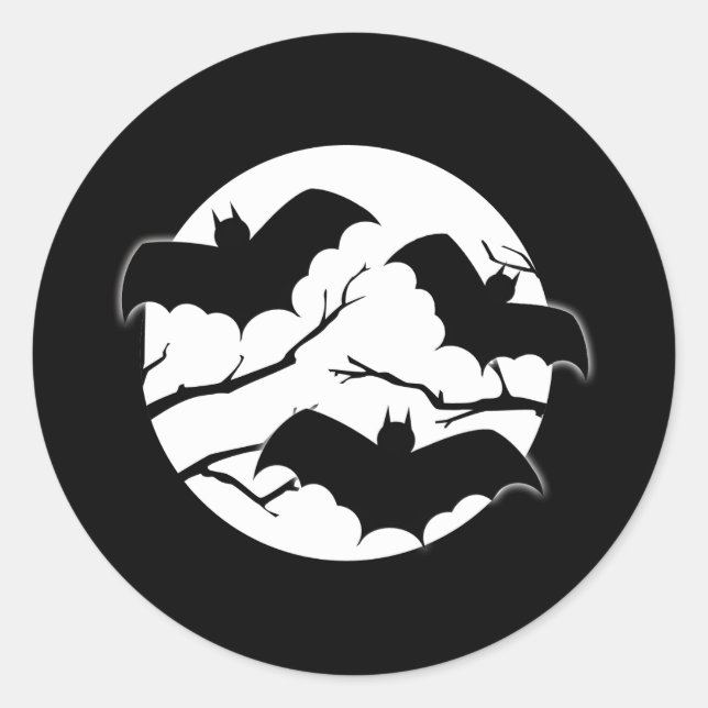 Halloween Vampire Bats Sticker (Front)