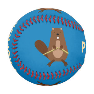 Halloween Vampire Beaver Custom Name Baseball