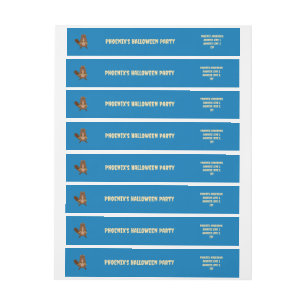Halloween Vampire Beaver Halloween Party Wraparound Address Label