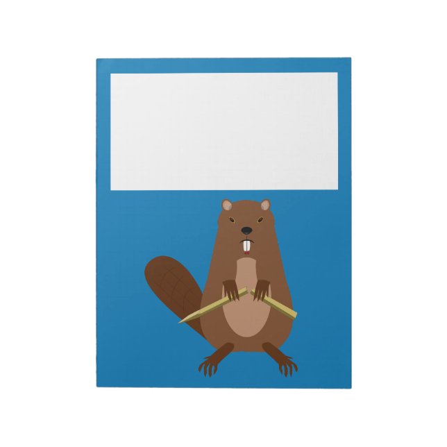 Halloween Vampire Beaver Notepad (Rotated)