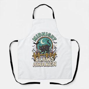 Halloween Vampire Cat Midnight Mischief Apron