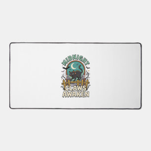 Halloween Vampire Cat Midnight Mischief Desk Mat