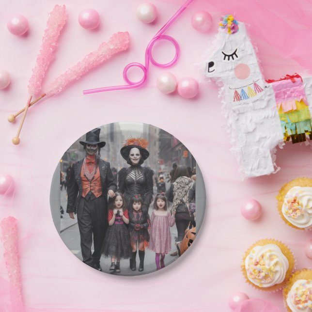 Halloween Vampire Family Party Plates 🦇🎃 (Party)