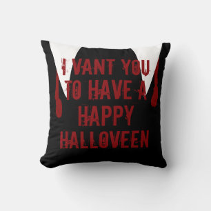 Halloween Vampire Fangs and Blood Cushion