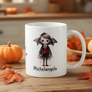 Halloween Vampire Kid Personalise Coffee Mug