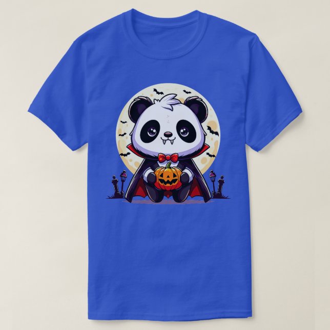 Halloween Vampire Panda TShirt 1 (Design Front)