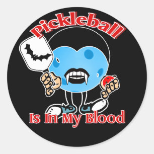 Halloween Vampire - Pickleball Is In My Blood Classic Round Sticker