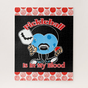 Halloween Vampire - Pickleball Is In My Blood Jigsaw Puzzle