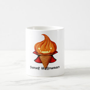 Halloween Vampire Pumpkin Ice Cream Coffee Mug