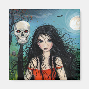 Halloween Vampire Skull Magnet