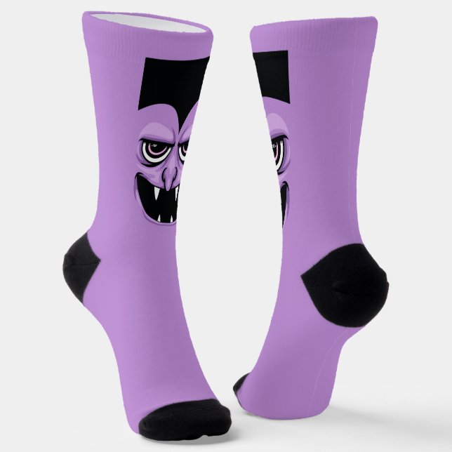 Halloween Vampire Socks (Angled)