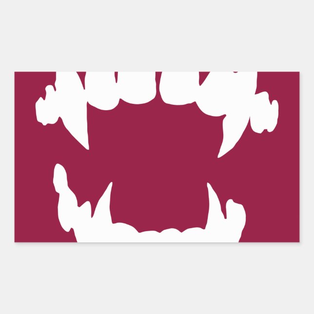 Halloween Vampire - Vampire teeth Rectangular Sticker (Front)
