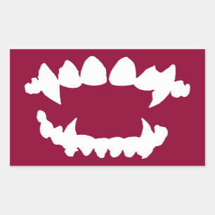 Halloween Vampire - Vampire teeth Rectangular Sticker