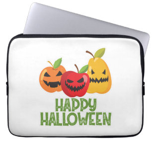 Halloween Vegan Happy Halloween Pumpkin Vegetarian Laptop Sleeve