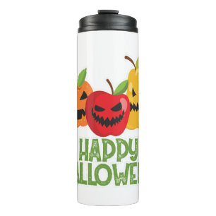 Halloween Vegan Happy Halloween Pumpkin Vegetarian Thermal Tumbler