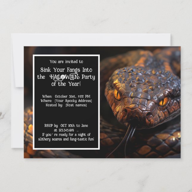 Halloween Venom & Vibes Invitation (Front)