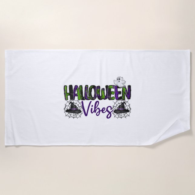 Halloween Vibes                 Beach Towel (Front)