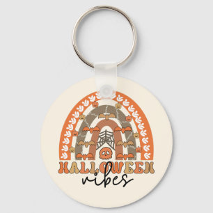 Halloween Vibes Boho Rainbow Fall Halloween Key Ring