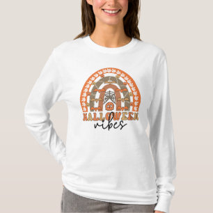 Halloween Vibes Boho Rainbow Fall Halloween T-Shirt