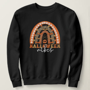 Halloween Vibes Boho Rainbow Fall Spooky  Sweatshirt