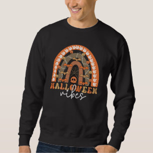 Halloween Vibes Boho Rainbow Fall Spooky Sweatshirt