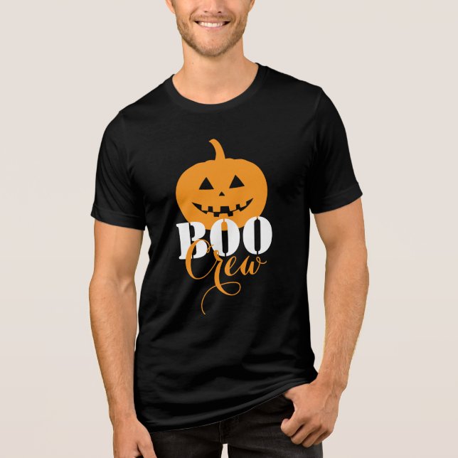 Halloween Vibes BOO CREW Tri-Blend Shirt (Front)