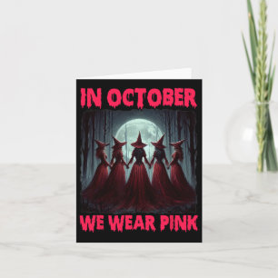 Halloween Vibes Breast Cancer Witch In October We  Card