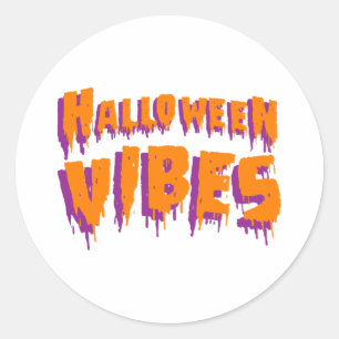 Halloween Vibes Classic Round Sticker