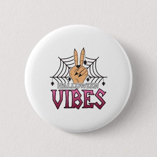 Halloween Vibes, Halloween, Scary, Costume 6 Cm Round Badge (Front)