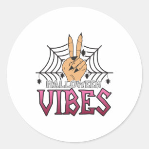 Halloween Vibes, Halloween, Scary, Costume Classic Round Sticker