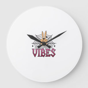 Halloween Vibes, Halloween, Scary, Costume Large Clock