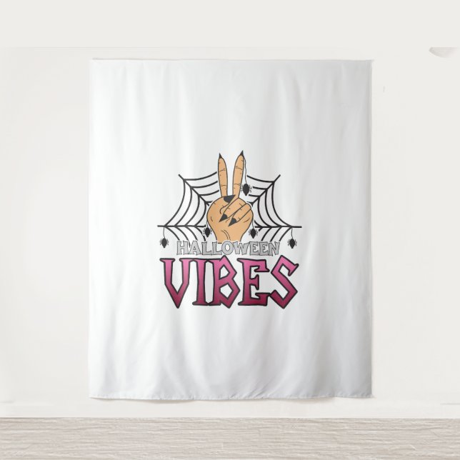 Halloween Vibes, Halloween, Scary, Costume Tapestry (Front)