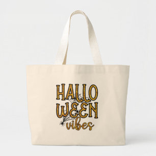Halloween Vibes Large Tote Bag