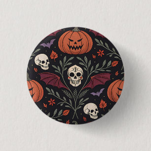 Halloween Vibes Pattern 3 Cm Round Badge