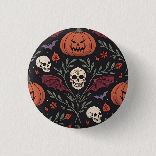 Halloween Vibes Pattern 3 Cm Round Badge (Front)