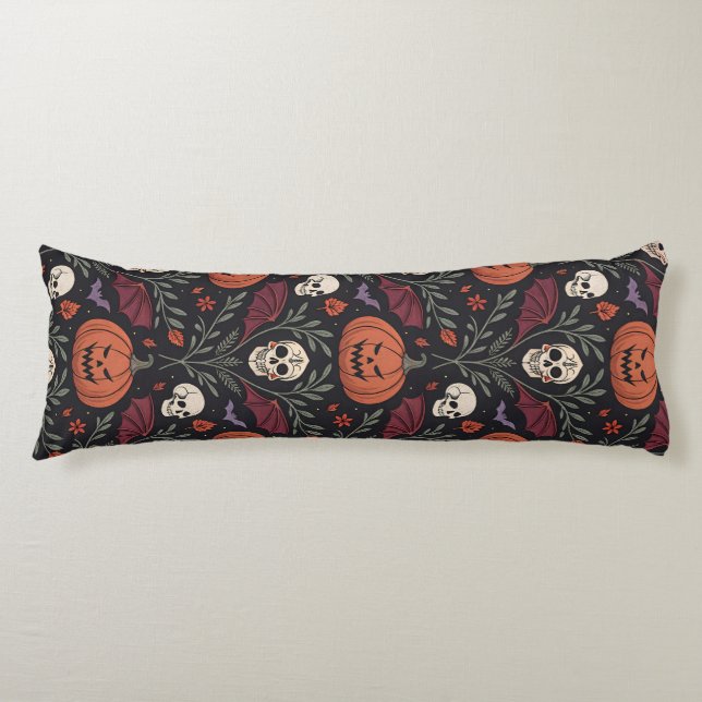 Halloween Vibes Pattern Body Cushion (Front)