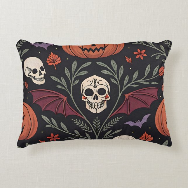 Halloween Vibes Pattern Decorative Cushion (Front)