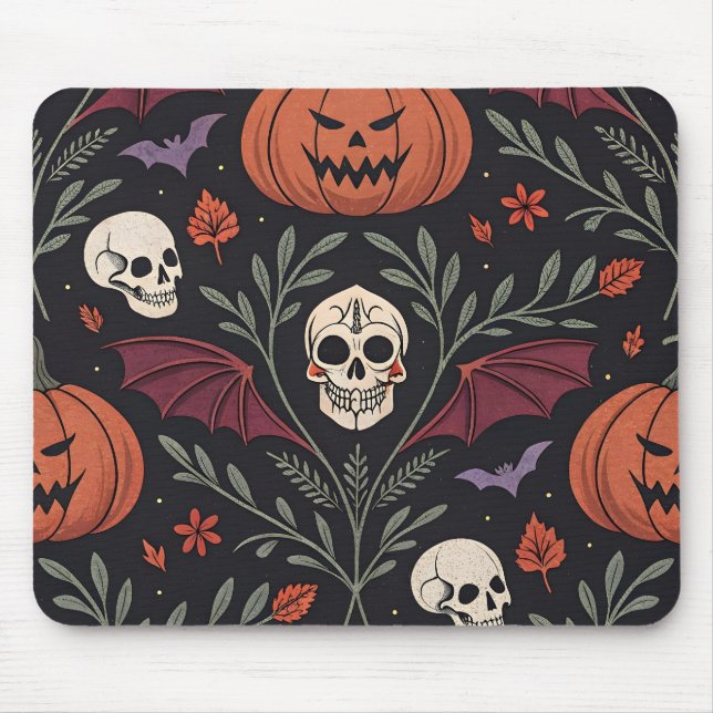Halloween Vibes Pattern Mouse Pad (Front)