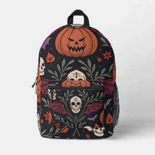 Halloween Vibes Pattern Printed Backpack