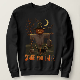 Halloween Vibes – Pumpkin Head Scarecrow Sweatshirt