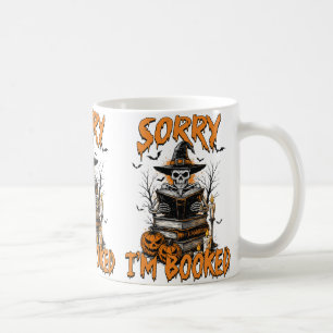 Halloween Vibes Reading Book Lover Bookish Sorry I Coffee Mug