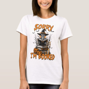 Halloween Vibes Reading Book Lover Bookish Sorry I T-Shirt