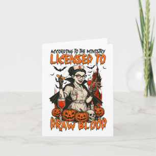 Halloween Vibes Spooky Season Nurse Licensed To Dr Card