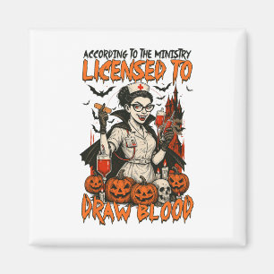 Halloween Vibes Spooky Season Nurse Licensed To Dr Magnet