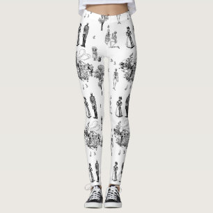 halloween victorian skeleton toile skull leggings